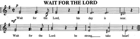 Wait for the Lord