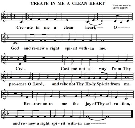 Create in me a clean heart